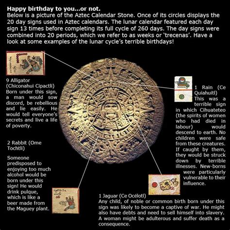 Aztec Calendar Birthday Animal Printable Calendars At A Glance