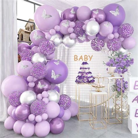 Jual Balon Kupu Kupu Ungu Lengkungan Karangan Bunga Balon Lateks