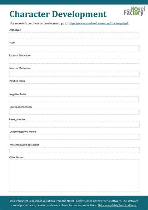 Setting and Character Development Worksheet - Freeology - Worksheets ...