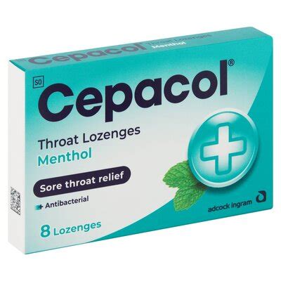 CEPACOL LOZENGES MENTHOL 8EA | PnP