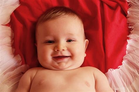 Premium Photo Cute Naked Baby Laughing With Angel Wings
