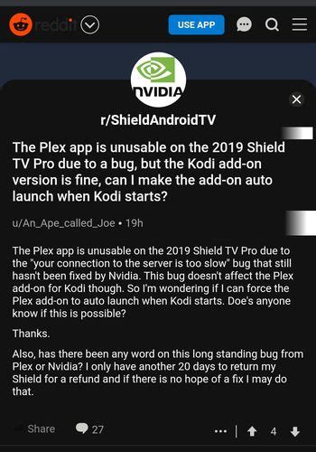 Long standing slow connection issue on Plex plaguing NVIDIA Shield ...