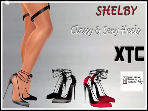 Second Life Marketplace Xtc Shelby Heels Maitreya Black And Red