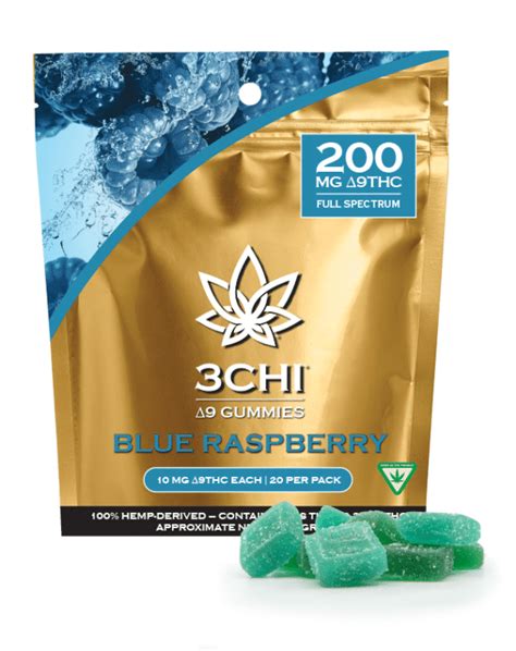 3CHI 10mg Delta 9 THC Gummies 200mg Per Pack CBD Delivery Austin Texas