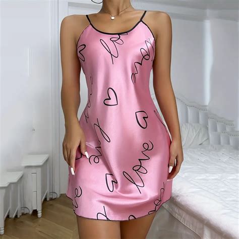 Rgdypko Nightgowns For Women Sleepwear Ice Silk Nightwear Sexy Open