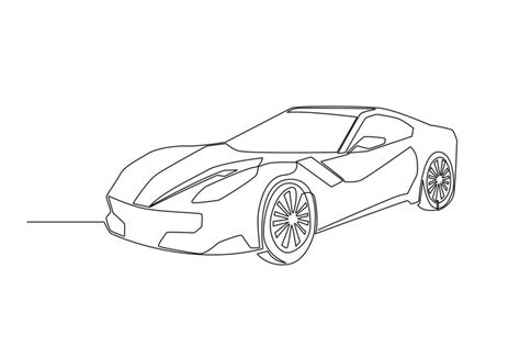 Premium Vector | Simple line of car racing vector. one line concept of ...