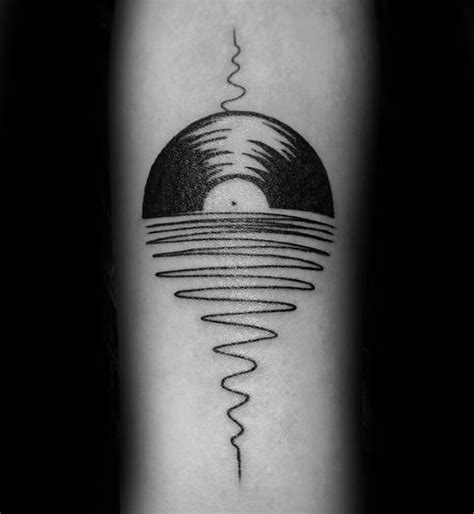 50 Vinyl Record Tattoo Designs For Men Long Playing Ink Ideas Small