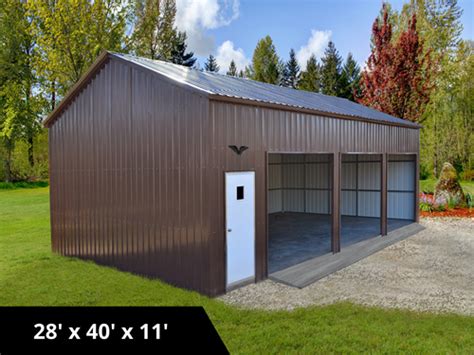 Galvalume 3 Bay Metal Garage Legacy Carports