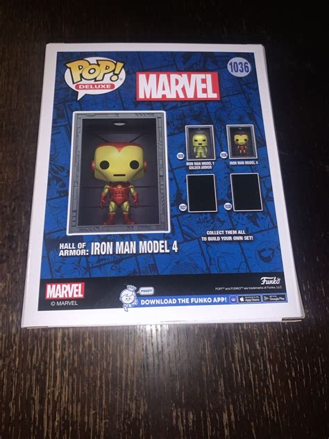 Funko Pop Deluxe Marvel Hall Of Armor Iron Man Model 4 Metallic