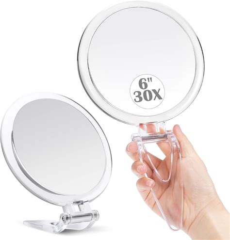 MIYADIVA Magnifying Mirror 30X Hand Mirror With Handle Magnifying