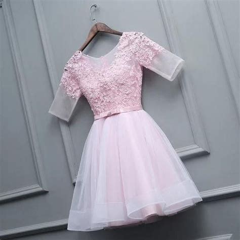 Lovely Pink Tulle Short Party Dress Pink Homecoming Dress Cg