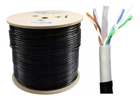 Cable Utp Cat 6 100 Cobre Uso Exterior Rollo X 305 Metros