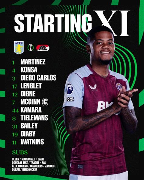 Lineup for AZ Alkmaar! : r/avfc