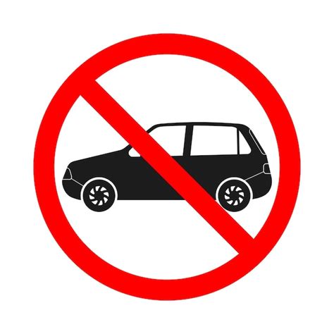 P Gina Vectores E Ilustraciones De Prohibido Coches Para Descargar