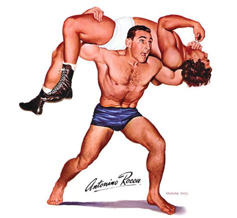 Antonino Rocca painted by Vaughan Bass in 1954 | Wrestler, Pro ...