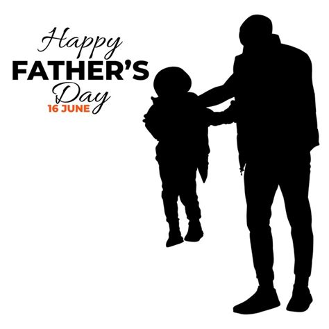 Premium Vector Silhouette Happy Fathers Day Vector Illustration