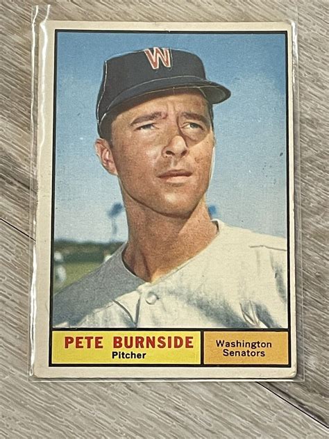 1961 Topps Pete Burnside 507 Vintage Baseball Card Pen Mark Around