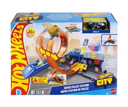 Комплект полицейски участък Hot Wheels City Mattel JBM ПАТИЛАНЦИ