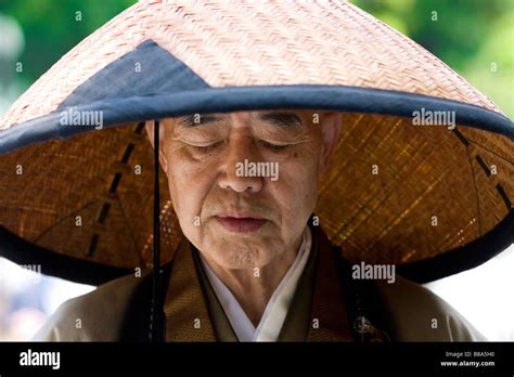 Portrait Of Buddhist Monk In Prayer Kamakura Japan Stock Photo Alamy