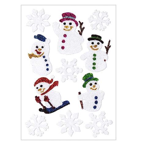 Weihnachts Sticker Schneem Nner Mit Glitzer