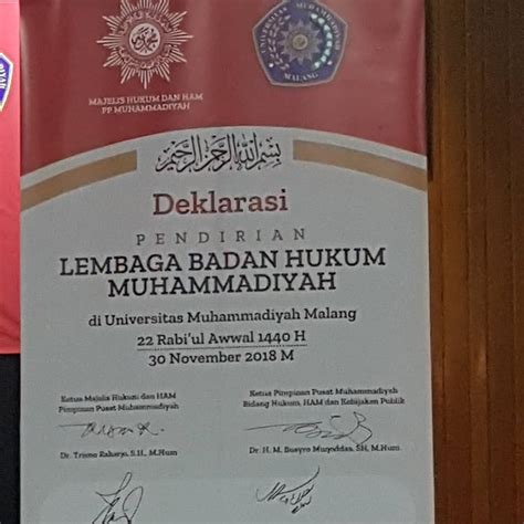 Deklarasi Pendirian Lbh Muhammadiyah