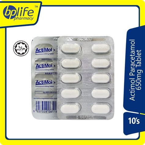 Actimol Paracetamol 650mg Tablet 10s Strip Lazada