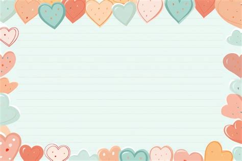 Premium Ai Image Lined Paper For Writing Cute Theme Generative Ai