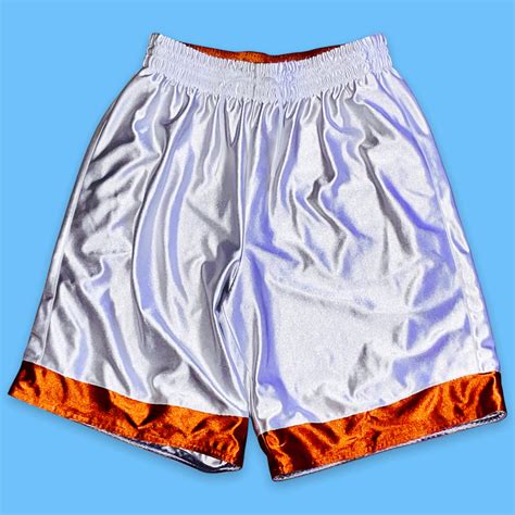 Tek Gear Dazzle Basketball Shorts Silky Shiny White Gem