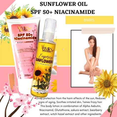 Bmrs Combo Spf Niacinamide Body Lotion Empress Sunflower Oil