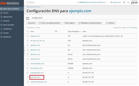 C Mo Configurar Dns En Plesk Modificar Crear Y Eliminar Dns