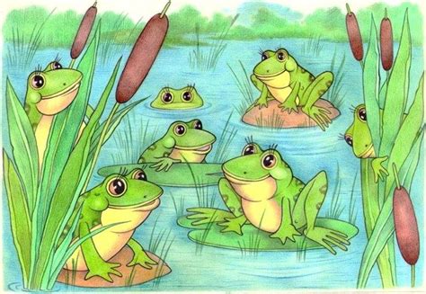 Иллюстрация Лягушата в стиле книжная графика | Illustrators.ru | Groda