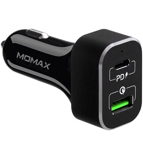 Buy Momax Uc Fast Car Charger W Dual Port Qc With Usb C Pd