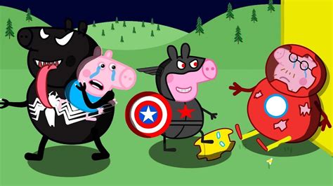 Peppa Pig Fantasy Captain America Evil And Spider Man And Iron Man Evil