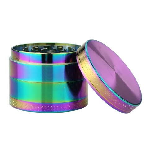 Rainbow Zinc Novelty Designer Herb Grinder Layer Mm Puffing Bird