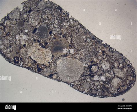 Micrograph Of Eet 900832 Meteorite Under Plane Polarized Light At 1