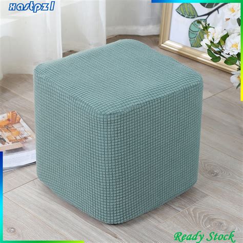 [Ready Stock] Square Ottoman Slipcover Footstool Protector Covers ...