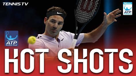 Hot Shot Federer Sneaks Backhand Pass Nitto Atp Finals 2017 Youtube