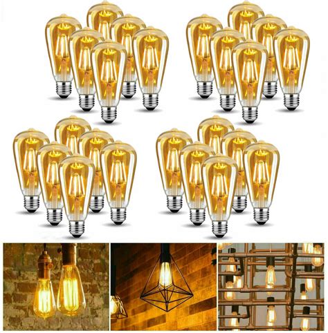 Er E Led Edison W Vintage Retro Lampe Gl Hlampe Filament