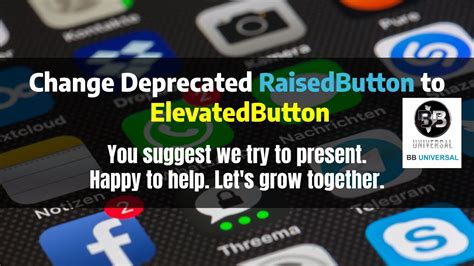 Flutter New Buttons ElevatedButton Change Deprecated RaisedButton To