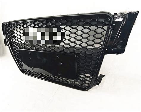 For Rs Style Front Sport Hex Mesh Honeycomb Hood Grill Gloss Black For