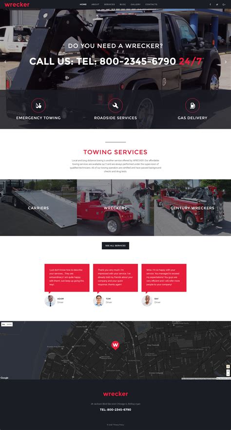 Car Towing Website Template