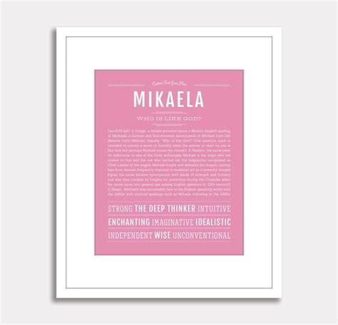 Once Upon A Timethe Name Mikaela Came To Be Our Personalized Art