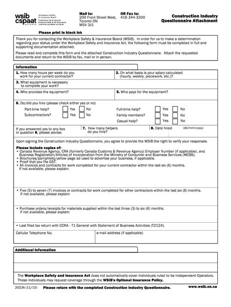 Wsib Premium Remittance Form Fillable Printable Forms Free Online