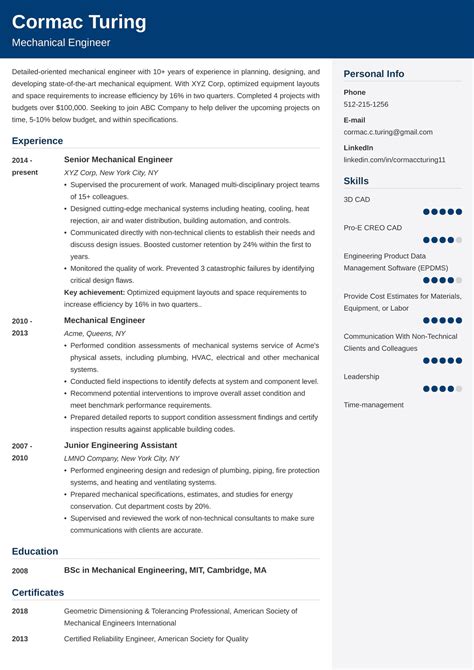 Engineering Cv—how To Write And Templates For 2024