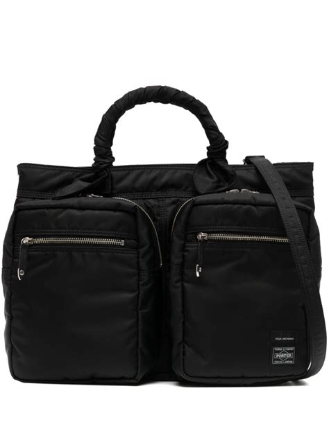 Toga Virilis X Porter Logo Appliqu Tote Bag Black Farfetch