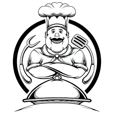 Premium Vector Vector Outline Chef Logo Illustration Design