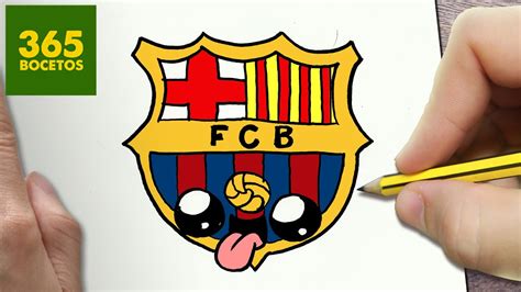 Como Dibujar Escudo De Barcelona Kawaii Paso A Paso Dibujos Kawaii