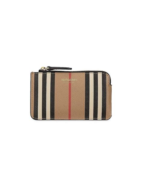 Burberry Kelbrook Check Leather Coin Purse In White Lyst