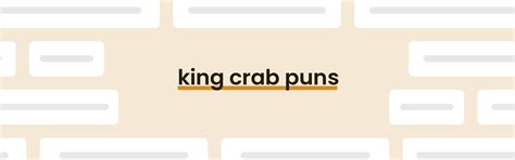 King Crab Puns Best King Crab Puns For 2024 Punpress
