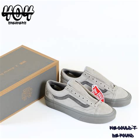 Jual Vans Old Skool Style 36 X Reigning Champ Grey Suiede Shopee